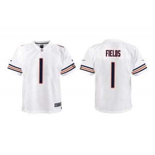 Youth Justin Fields Chicago Bears White 2021 NFL Draft Jersey