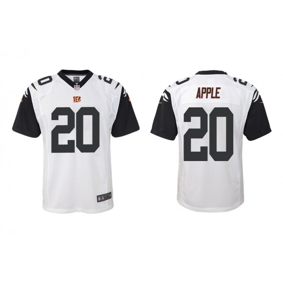 Youth Eli Apple Cincinnati Bengals White Color Rush Game Jersey