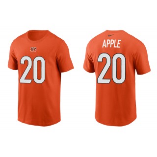 Men's Eli Apple Cincinnati Bengals Orange Name & Number T-Shirt