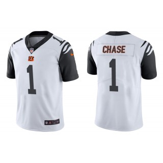 Men's Ja'Marr Chase Cincinnati Bengals White Color Rush Limited Jersey