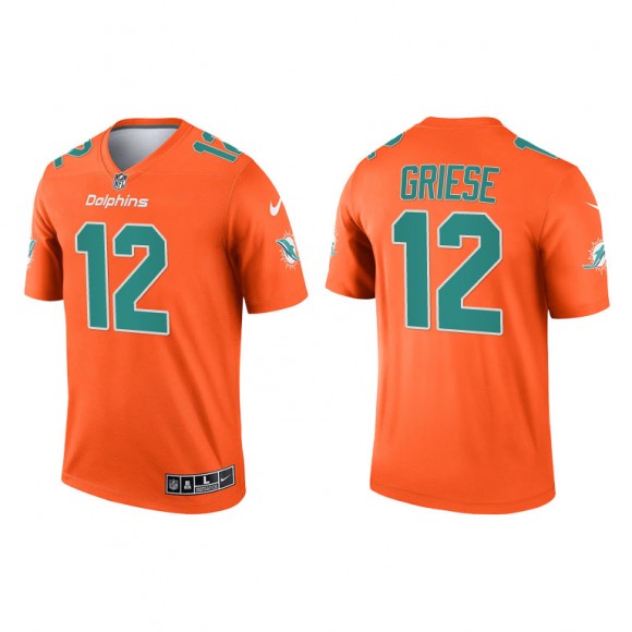 Bob Griese Orange 2021 Inverted Legend Dolphins Jersey