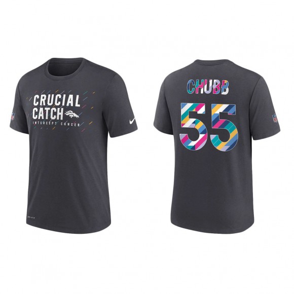 Bradley Chubb Denver Broncos Nike Charcoal 2021 NFL Crucial Catch Performance T-Shirt