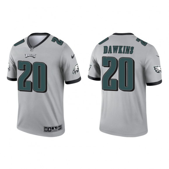 Brian Dawkins Silver 2021 Inverted Legend Eagles Jersey