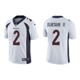 Men's Patrick Surtain II Denver Broncos White 2021 NFL Draft Jersey