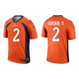 Men's Patrick Surtain II Denver Broncos Orange Legend Jersey