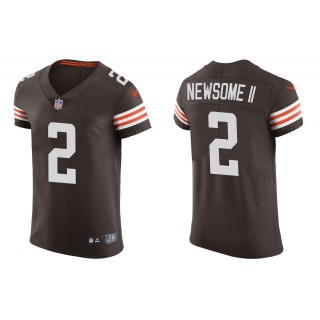 Men's Greg Newsome II Cleveland Browns Brown Vapor Elite Jersey