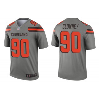 Men's Jadeveon Clowney Cleveland Browns Gray Inverted Legend Jersey