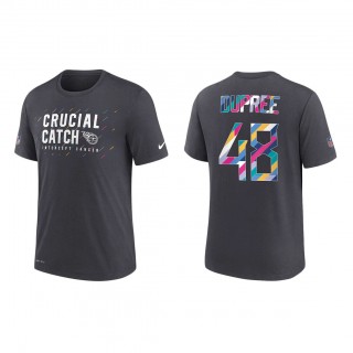 Bud Dupree Tennessee Titans Nike Charcoal 2021 NFL Crucial Catch Performance T-Shirt