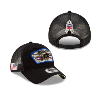 2021 Salute To Service Bills Black Trucker 9TWENTY Adjustable Hat