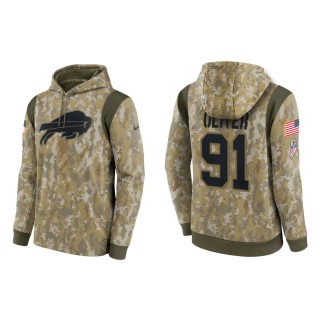 Men's Ed Oliver Buffalo Bills Camo 2021 Salute To Service Therma Hoodie