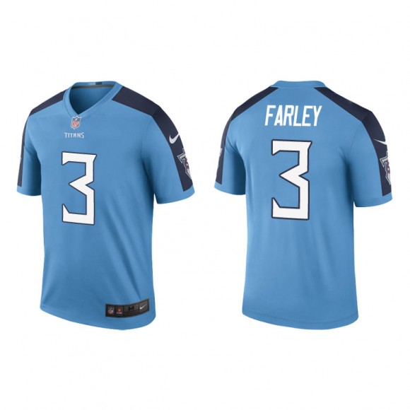 Caleb Farley Light Blue Color Rush Legend Titans Jersey