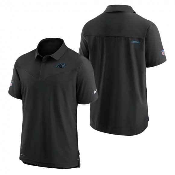 Carolina Panthers Nike Black Sideline UV Performance Polo