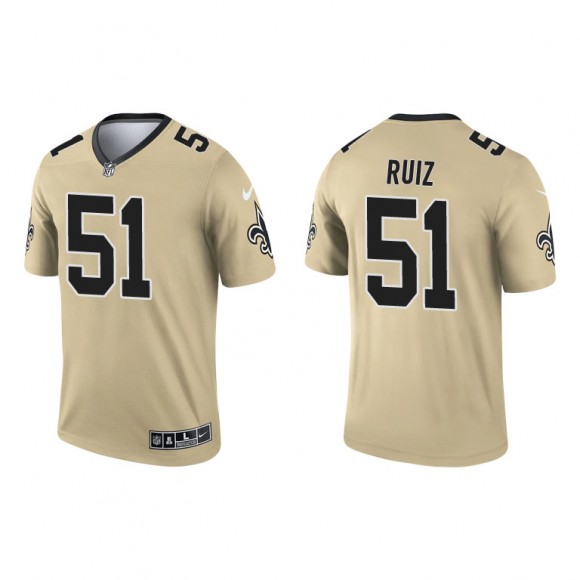 Cesar Ruiz Gold 2021 Inverted Legend Saints Jersey