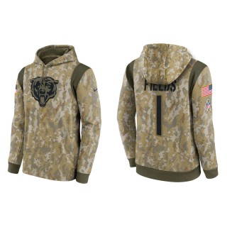 Men's Justin Fields Chicago Bears Camo 2021 Salute To Service Therma Hoodie
