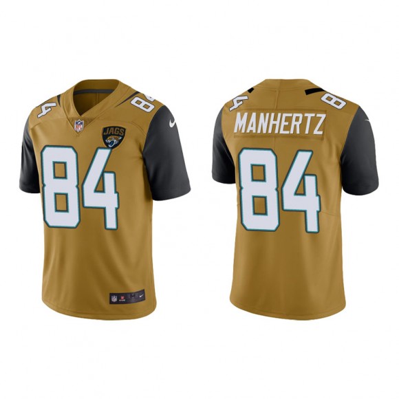 Chris Manhertz Gold Color Rush Limited Jaguars Jersey