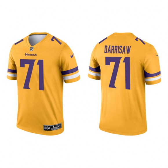 Christian Darrisaw Gold 2021 Inverted Legend Vikings Jersey