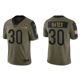 Men's Jessie Bates III Cincinnati Bengals Olive 2021 Salute To Service Limited Jersey