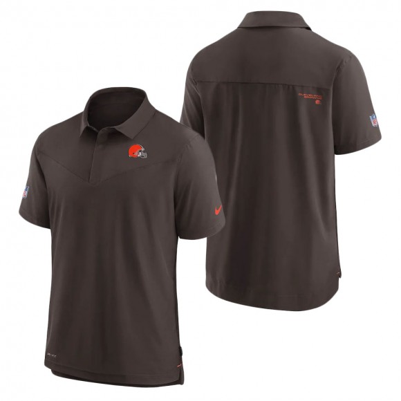 Cleveland Browns Nike Brown Sideline UV Performance Polo