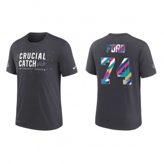 Cody Ford Buffalo Bills Nike Charcoal 2021 NFL Crucial Catch Performance T-Shirt