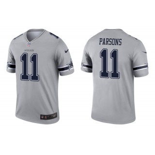 Men's Micah Parsons Dallas Cowboys Gray Inverted Legend Jersey