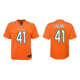 Cre'Von LeBlanc Orange Color Rush Game Dolphins Youth Jersey