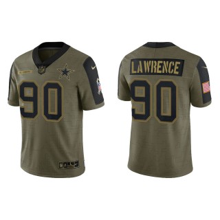 Men's Demarcus Lawrence Dallas Cowboys Olive 2021 Salute To Service Limited Jersey