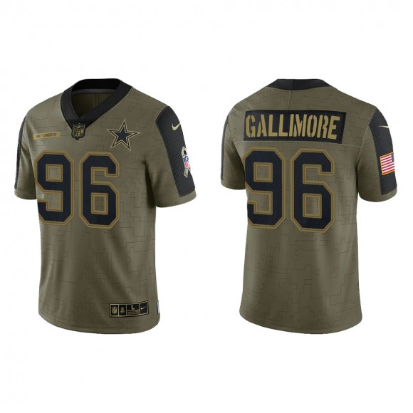 Men's Neville Gallimore Dallas Cowboys Olive 2021 Salute To Service Limited Jersey