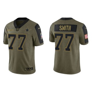 Men's Tyron Smith Dallas Cowboys Olive 2021 Salute To Service Limited Jersey