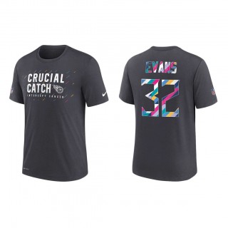 Darrynton Evans Tennessee Titans Nike Charcoal 2021 NFL Crucial Catch Performance T-Shirt