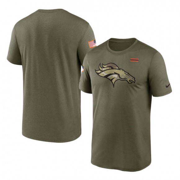 2021 Salute To Service Broncos Olive Legend Performance T-Shirt