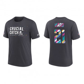 Denzel Ward Cleveland Browns Nike Charcoal 2021 NFL Crucial Catch Performance T-Shirt