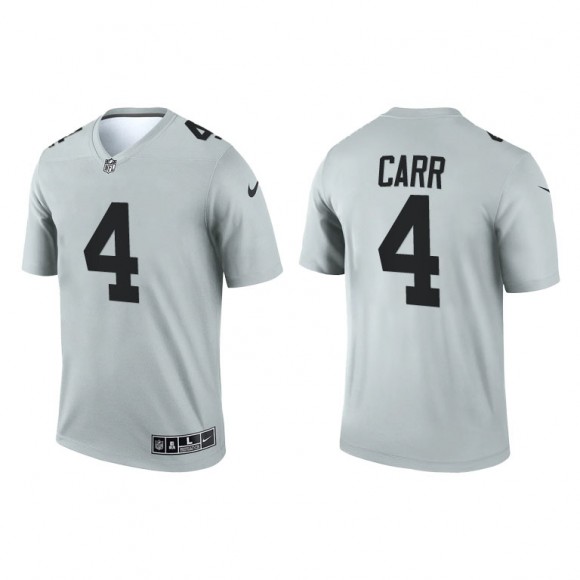 Derek Carr Silver 2021 Inverted Legend Raiders Jersey