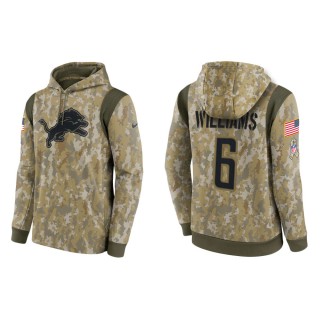 Men's Tyrell Williams Detroit Lions Camo 2021 Salute To Service Therma Hoodie