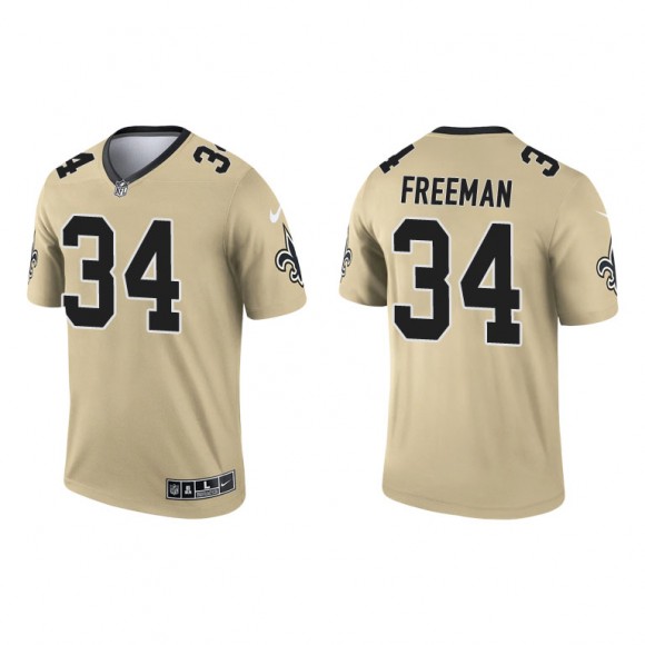 Devonta Freeman Gold 2021 Inverted Legend Saints Jersey