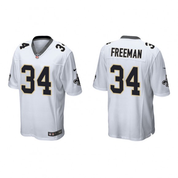 Devonta Freeman White Game Saints Jersey