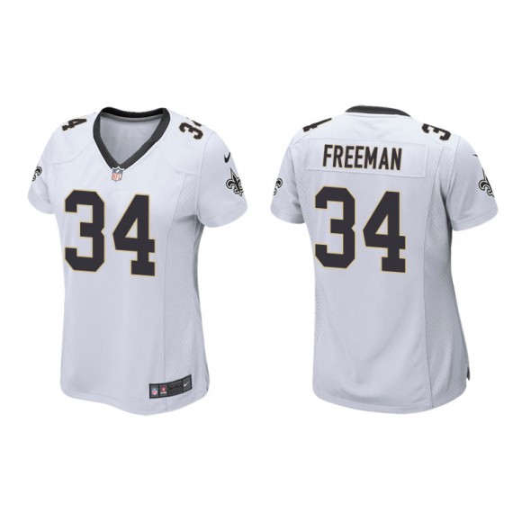 Devonta Freeman White Game Saints Women's Jersey