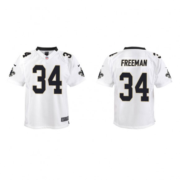 Devonta Freeman White Game Saints Youth Jersey