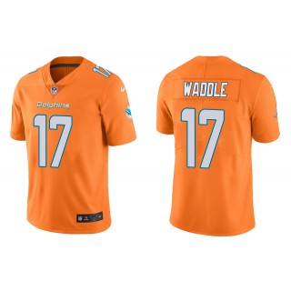 Men's Jaylen Waddle Miami Dolphins Orange Color Rush Limited Jersey