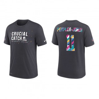 Donovan Peoples-Jones Cleveland Browns Nike Charcoal 2021 NFL Crucial Catch Performance T-Shirt