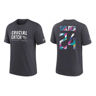 Elijah Molden Tennessee Titans Nike Charcoal 2021 NFL Crucial Catch Performance T-Shirt