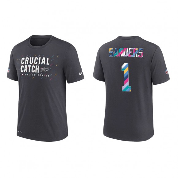 Emmanuel Sanders Buffalo Bills Nike Charcoal 2021 NFL Crucial Catch Performance T-Shirt