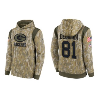 Men's Josiah Deguara Green Bay Packers Camo 2021 Salute To Service Therma Hoodie