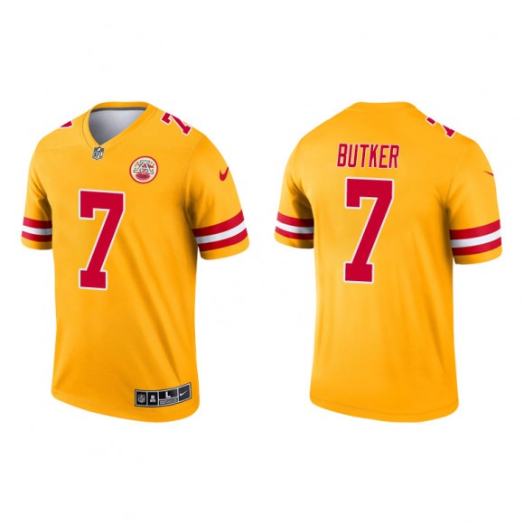 Harrison Butker Yellow 2021 Inverted Legend Chiefs Jersey