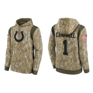 Men's Parris Campbell Indianapolis Colts Camo 2021 Salute To Service Therma Hoodie