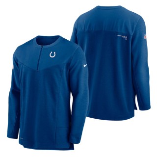 Indianapolis Colts Nike Royal Sideline Half-Zip UV Performance Jacket