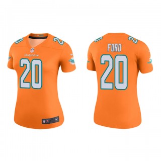 Isaiah Ford Orange Color Rush Legend Dolphins Women's Jersey