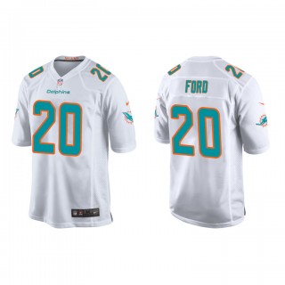 Isaiah Ford White Game Dolphins Jersey