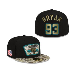 Men's Taven Bryan Jacksonville Jaguars Black Camo 2021 Salute To Service 59FIFTY Fitted Hat