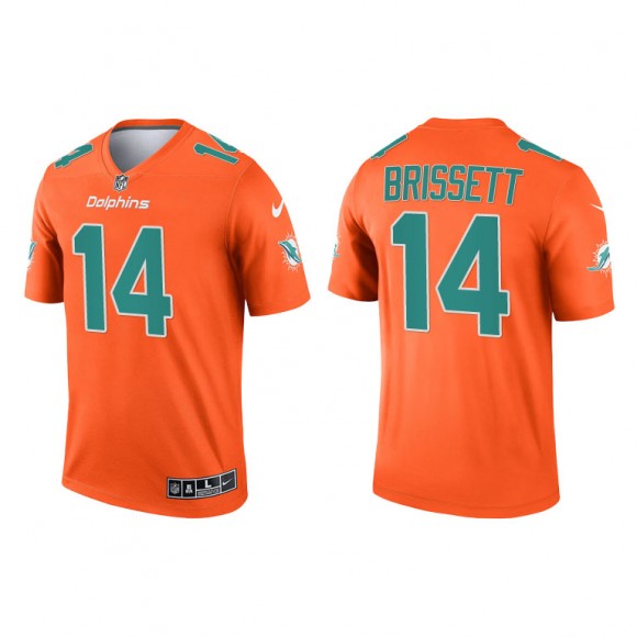 Jacoby Brissett Orange 2021 Inverted Legend Dolphins Jersey