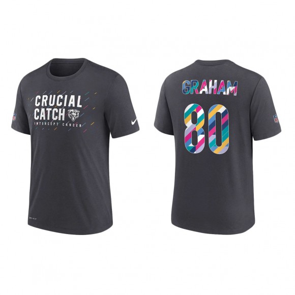 Jimmy Graham Chicago Bears Nike Charcoal 2021 NFL Crucial Catch Performance T-Shirt